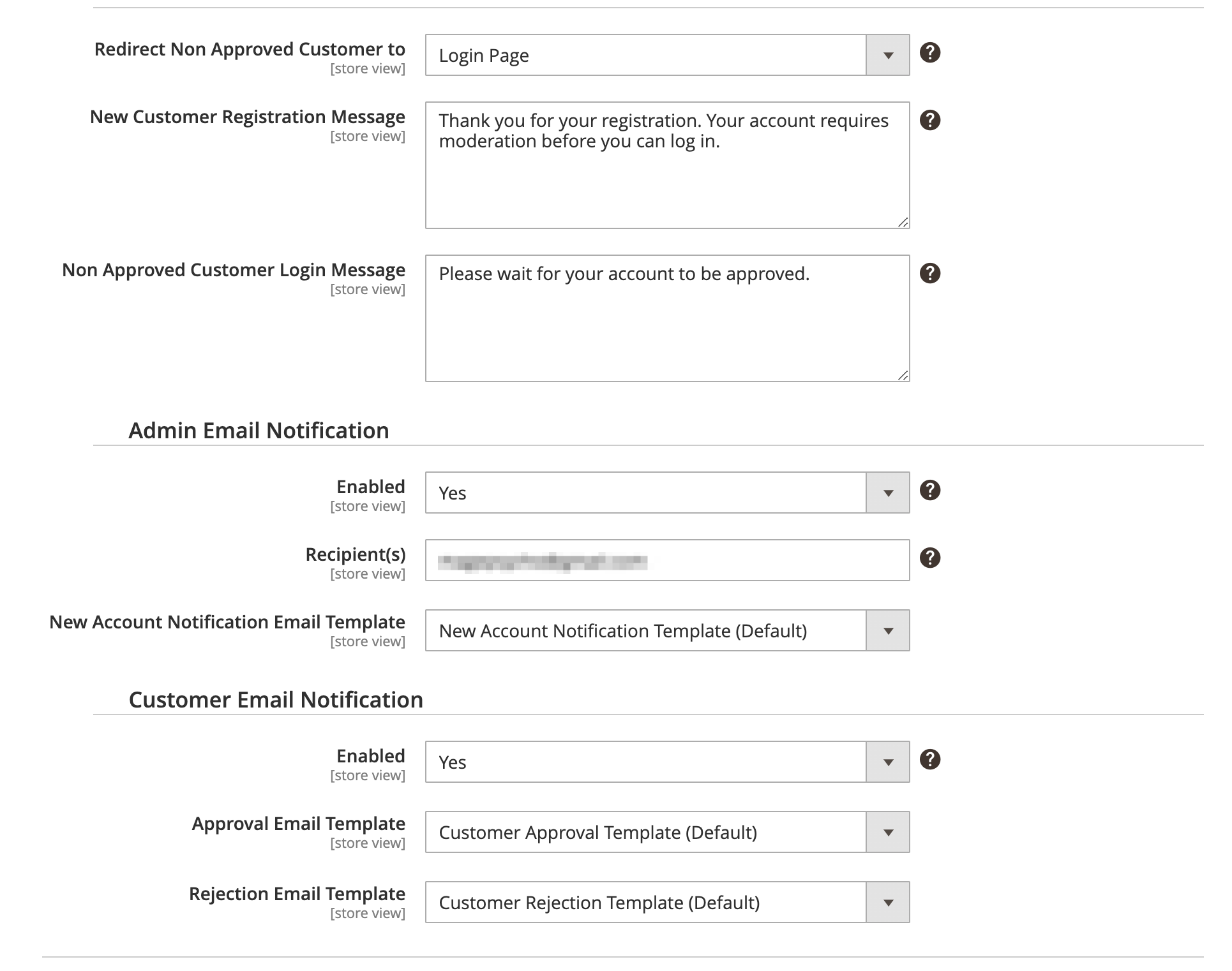 Require Customer Approval/Activation - Notification Setting