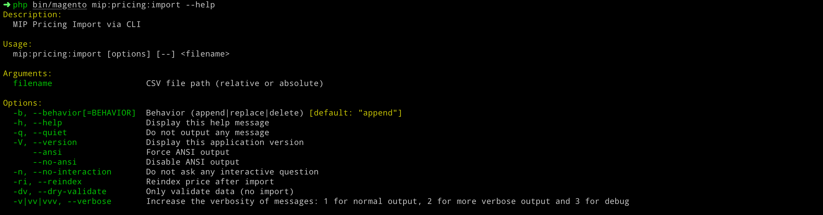 Magento 2 Pricing Import via SSH CLI/Console Command